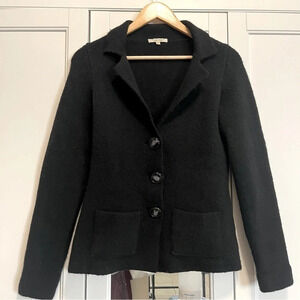 COCOGIO Made In Italy Wool Blend Buttoned Blazer Cardigan Sweater